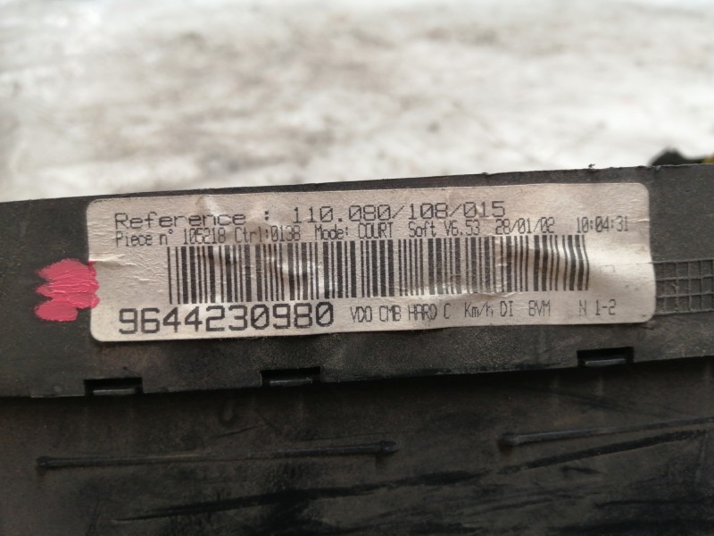 Recambio de cuadro instrumentos para peugeot 406 berlina (s1/s2) srdt referencia OEM IAM 9644230980  