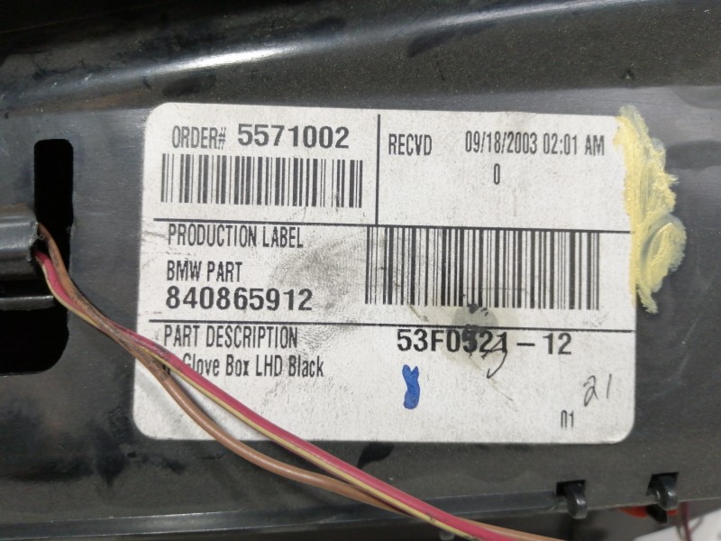 Recambio de guantera para bmw x5 (e53) 3.0d referencia OEM IAM 840865912 53F052112 8408845 