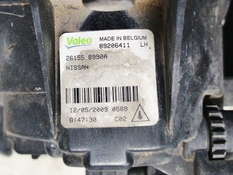 Recambio de faro antiniebla izquierdo para nissan qashqai+2 (jj10) acenta referencia OEM IAM 261558990A 89206411 261558990A