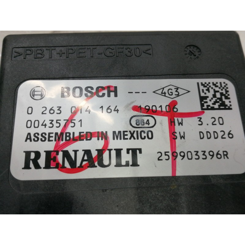 Recambio de modulo electronico para renault megane iv berlina 5p limited referencia OEM IAM 0263014164 259903396R 