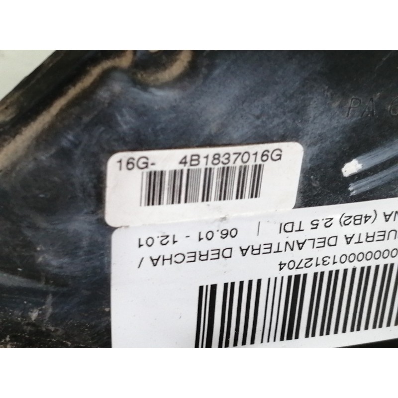 Recambio de cerradura puerta delantera derecha para audi a6 berlina (4b2) 2.5 tdi referencia OEM IAM 4B1837016G  