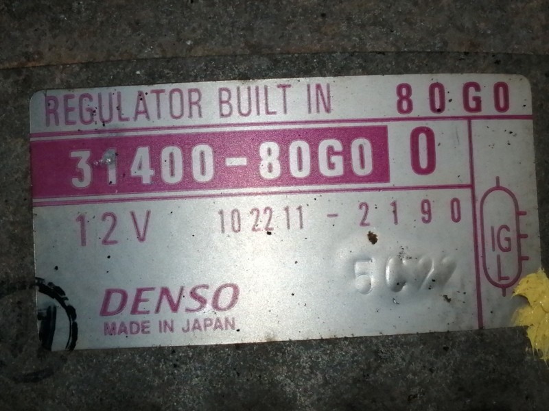 Recambio de alternador para suzuki ignis rg (fh) gl (5-ptas.) referencia OEM IAM 3140080G0 1022112190 