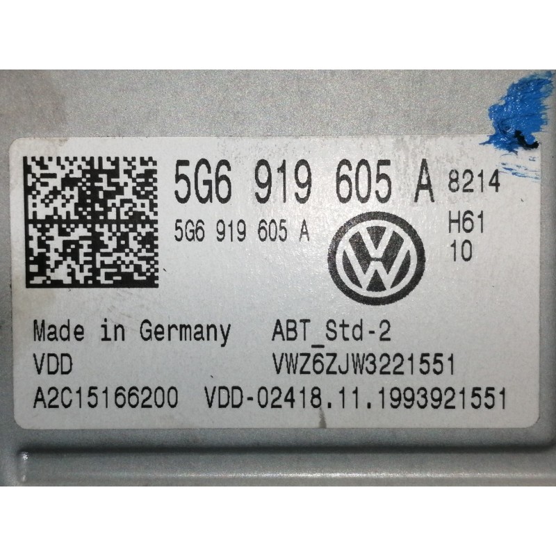 Recambio de pantalla multifuncion para volkswagen golf vii lim. (bq1) advance referencia OEM IAM 5G6919605A A2C15166200 A2C99819