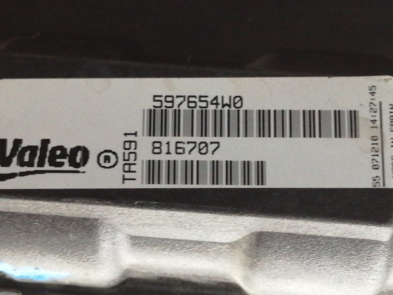 Recambio de radiador agua para lancia y10 elite referencia OEM IAM 597654W0 TA591 / 55071210 816707