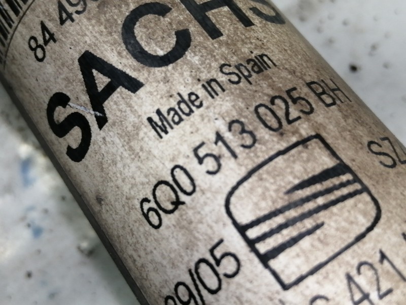 Recambio de amortiguador trasero derecho para seat ibiza (6l1) cool referencia OEM IAM 6Q0513025BH 6Q0513025 