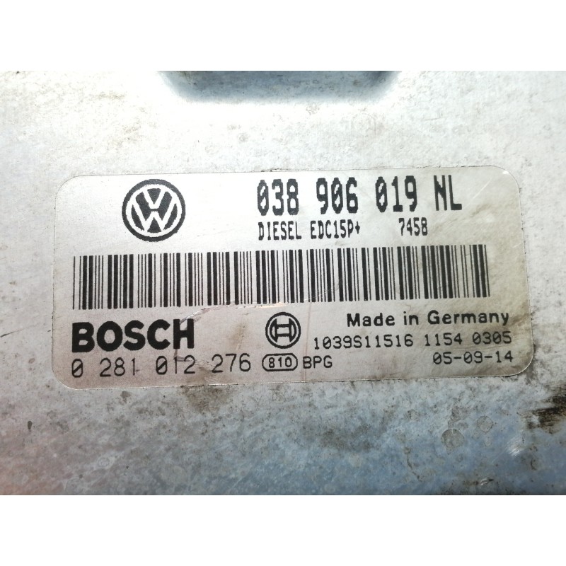 Recambio de centralita motor uce para seat ibiza (6l1) cool referencia OEM IAM 038906019NL 0281012276 1039S11S16