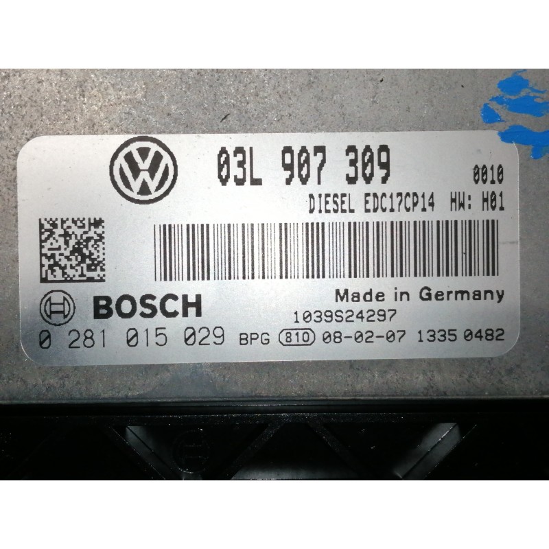 Recambio de centralita motor uce para volkswagen passat berlina (3c2) advance referencia OEM IAM 03L907309 0281015029 1039S24297