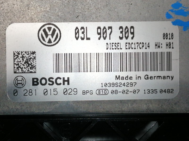 Recambio de centralita motor uce para volkswagen passat berlina (3c2) advance referencia OEM IAM 03L907309 0281015029 1039S24297
