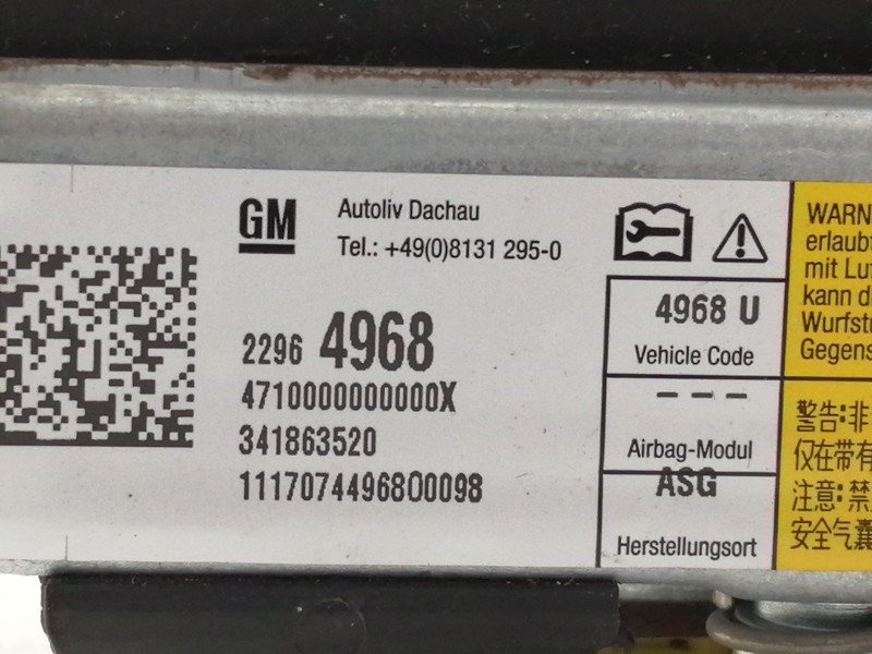 Recambio de airbag delantero izquierdo para opel insignia sports tourer sport referencia OEM IAM 22964968  