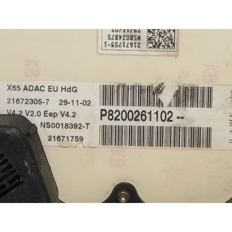 Recambio de cuadro instrumentos para renault clio ii fase ii (b/cb0) authentique referencia OEM IAM P8200261102  