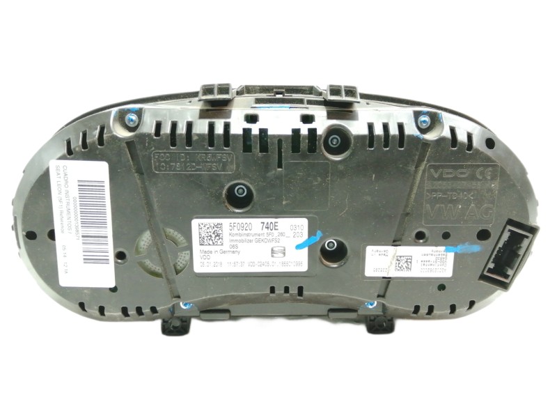 Recambio de cuadro instrumentos para seat leon (5f1) reference referencia OEM IAM 5F0920740E 5F0920740 A2C53427456A / A2C1236200