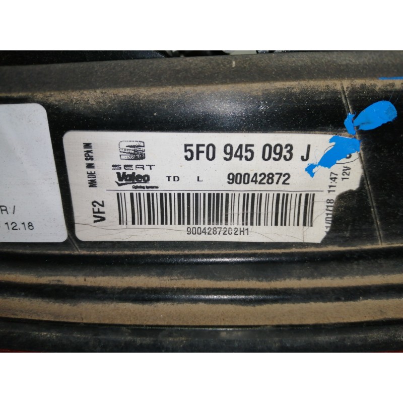 Recambio de piloto trasero izquierdo interior para seat leon (5f1) reference referencia OEM IAM 5F0945093 5F0945093J 