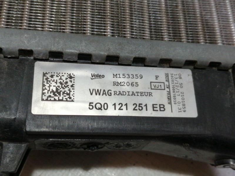 Recambio de radiador agua para seat leon (5f1) reference referencia OEM IAM 5Q0121251EB 5Q0121251 