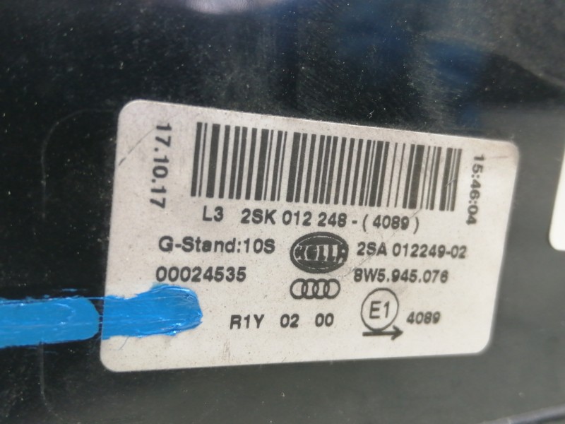 Recambio de piloto trasero derecho interior para audi a4 berlina (8w2) básico referencia OEM IAM 8W5945076 2SA01224902 2SK012248