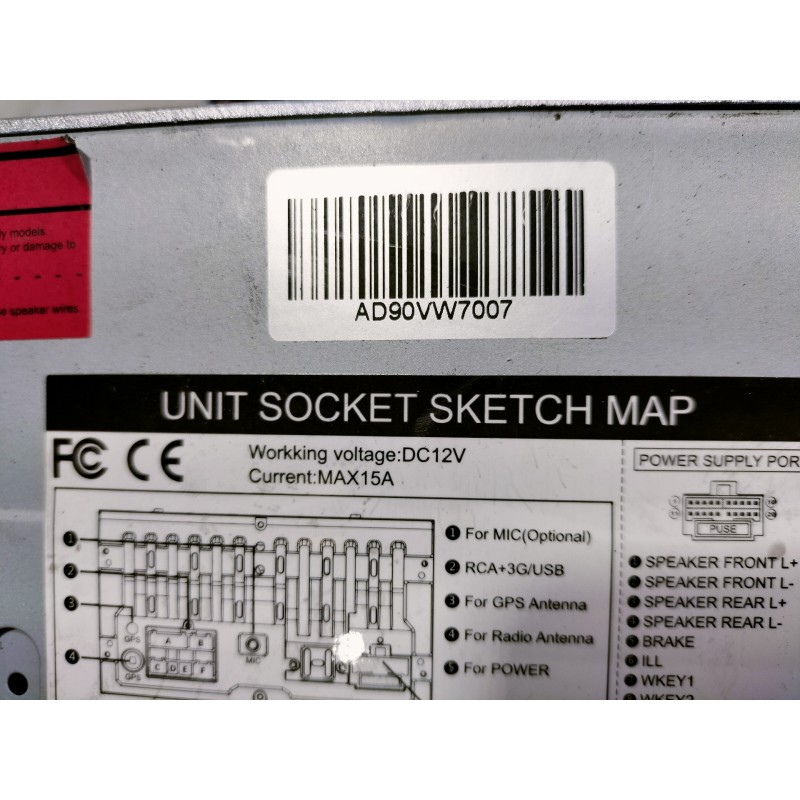 Recambio de sistema audio / radio cd para volkswagen golf vi (5k1) advance bluemotion referencia OEM IAM AD90VW7007 8240L PANTAL