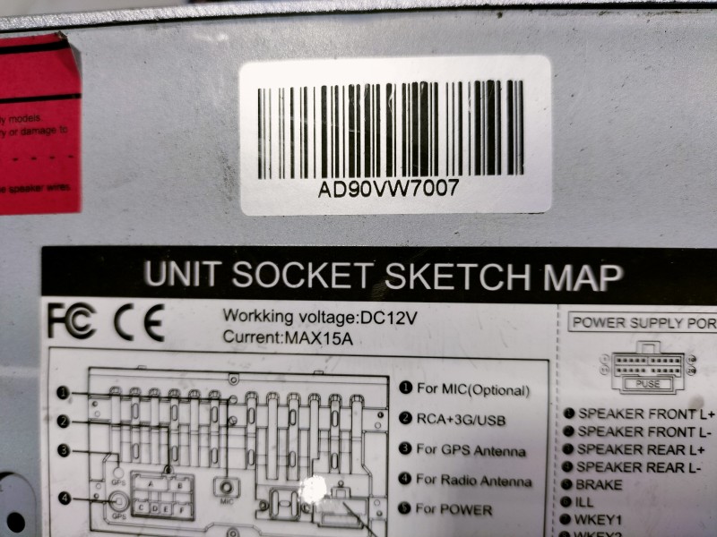 Recambio de sistema audio / radio cd para volkswagen golf vi (5k1) advance bluemotion referencia OEM IAM AD90VW7007 8240L PANTAL