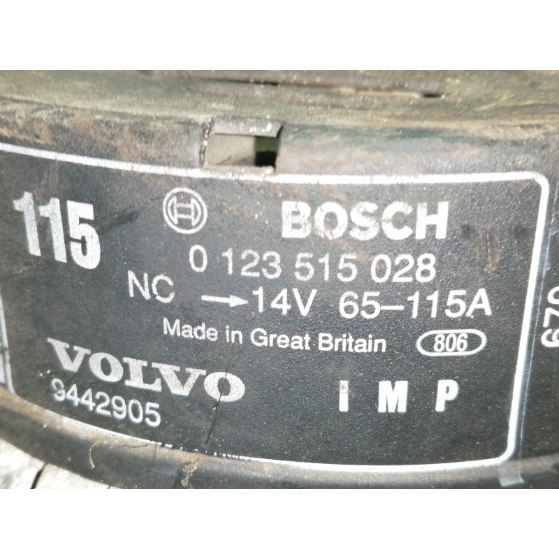 Recambio de alternador para volvo serie 850 2.5 10v berlina referencia OEM IAM 0123515028  