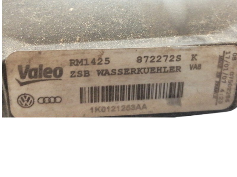 Recambio de radiador agua para skoda octavia berlina (1z3) 1.9 tdi referencia OEM IAM 872272S  