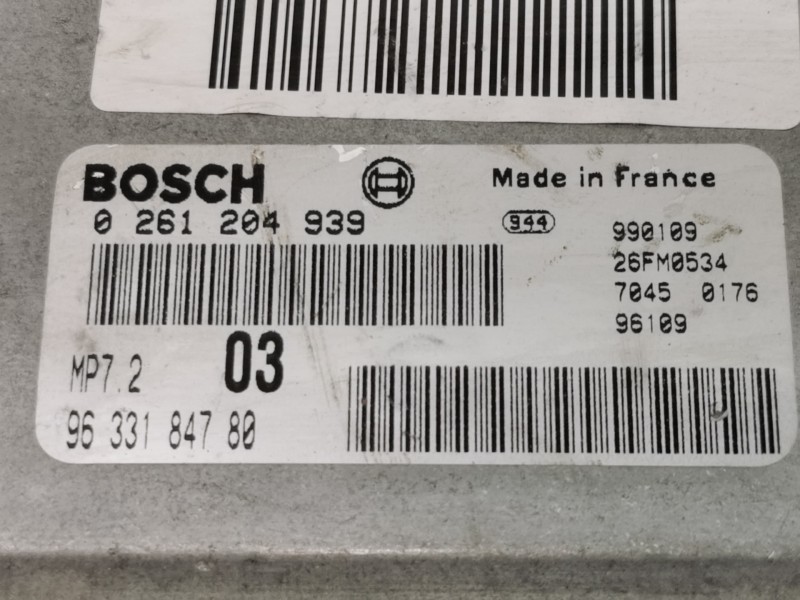 Recambio de centralita motor uce para citroën xsara berlina 1.6 attraction referencia OEM IAM 0261204939  