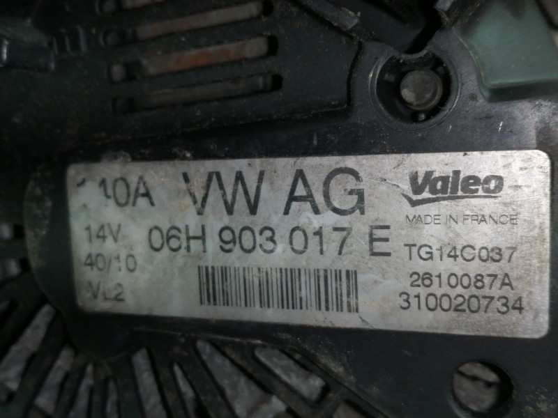 Recambio de alternador para audi tt (8j3/8j9) 2.0 tfsi coupe referencia OEM IAM 06H903017E TG14C037 