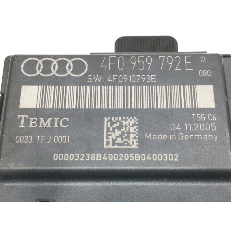 Recambio de centralita cierre para audi a6 berlina (4f2) 2.0 tdi referencia OEM IAM 4F0959792E 4F0910793E 0033TFJ0001 
