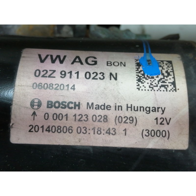 Recambio de motor arranque para seat toledo (kg3) reference referencia OEM IAM 02Z911023N 0001123028 