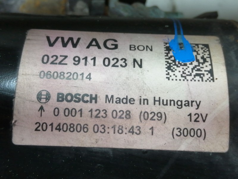 Recambio de motor arranque para seat toledo (kg3) reference referencia OEM IAM 02Z911023N 0001123028 