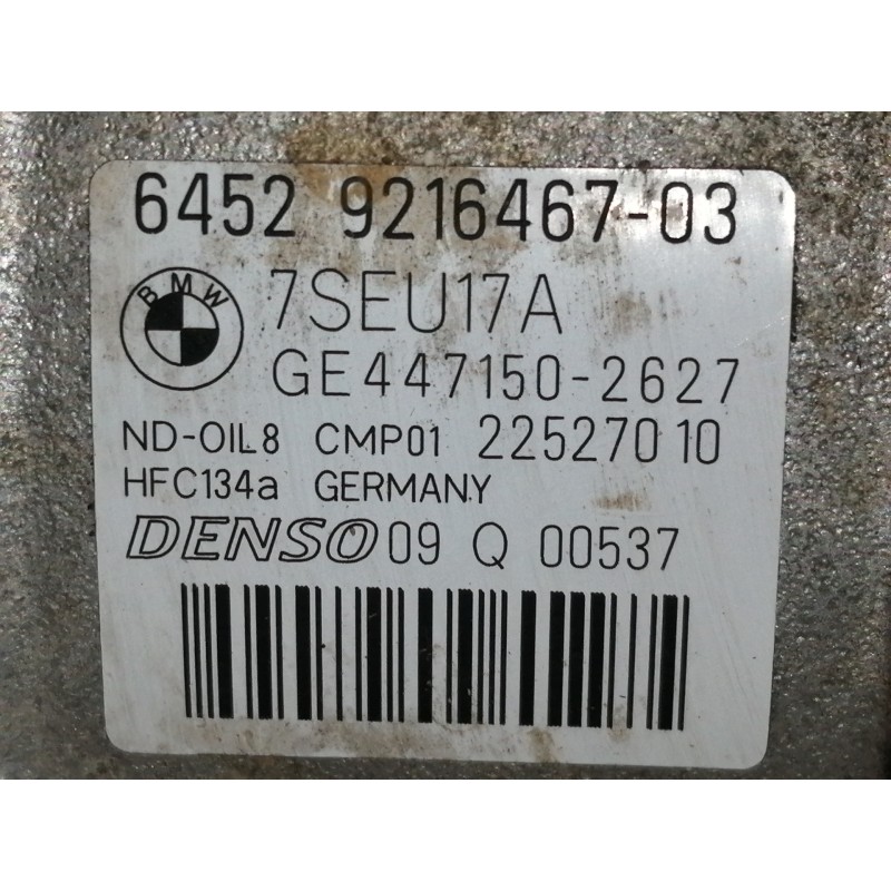 Recambio de compresor aire acondicionado para bmw x3 (f25) xdrive 20d referencia OEM IAM 6452921646703 7SEU17A GE4471502627