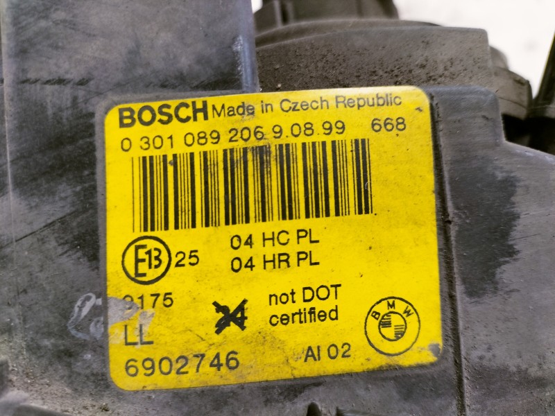 Recambio de faro derecho para bmw serie 3 berlina (e46) 320d referencia OEM IAM 0301089206 6902746 