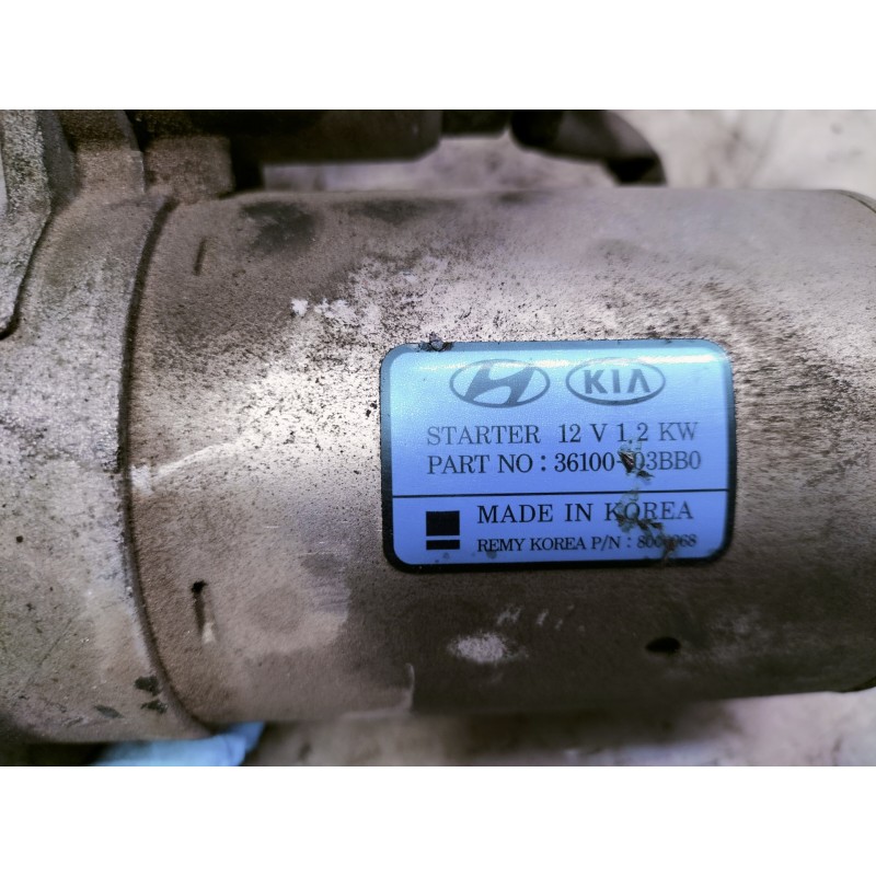 Recambio de motor arranque para kia picanto (ja) 1.0 cat referencia OEM IAM 3610003BB0 8000968 6L25B 
