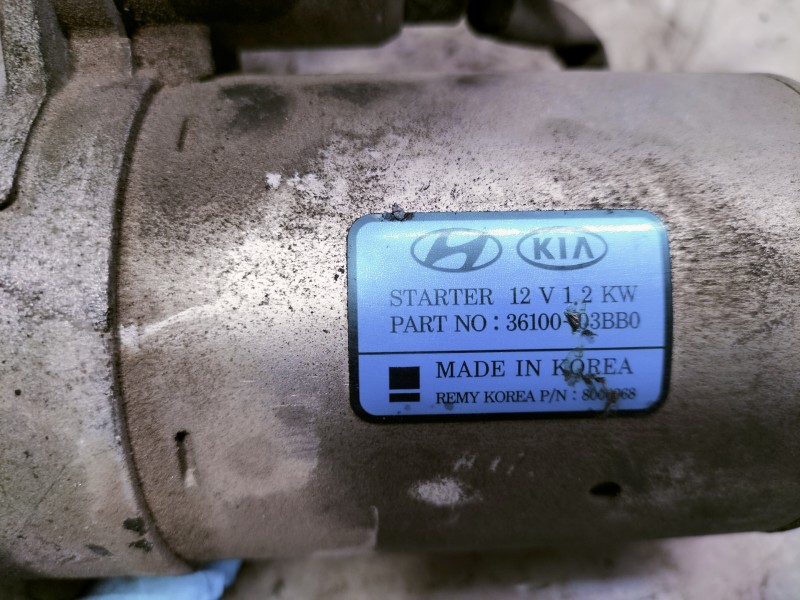Recambio de motor arranque para kia picanto (ja) 1.0 cat referencia OEM IAM 3610003BB0 8000968 6L25B 