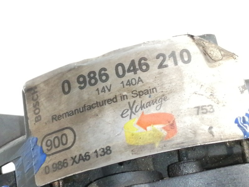 Recambio de alternador para iveco daily caja abierta / volquete 2.8 diesel referencia OEM IAM 0986046210  