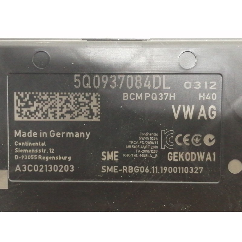 Recambio de modulo electronico para volkswagen golf vii lim. (bq1) advance referencia OEM IAM 5Q0937084DL A2C5339428805 BCMPQ37H