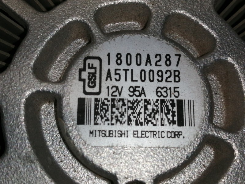Recambio de alternador para mitsubishi asx (ga0w) motion 2wd referencia OEM IAM 1800A287 A5TL0092B 