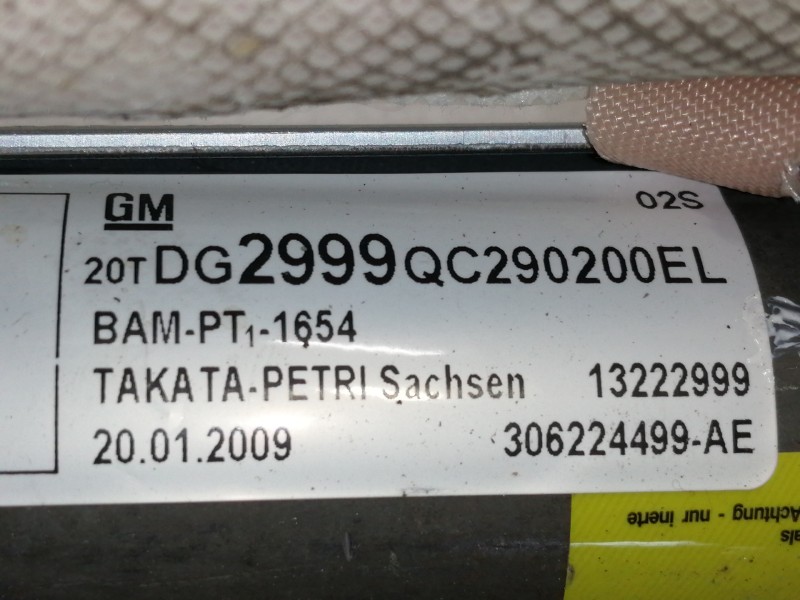 Recambio de airbag cortina delantero derecho para opel insignia berlina cosmo referencia OEM IAM 13222999  