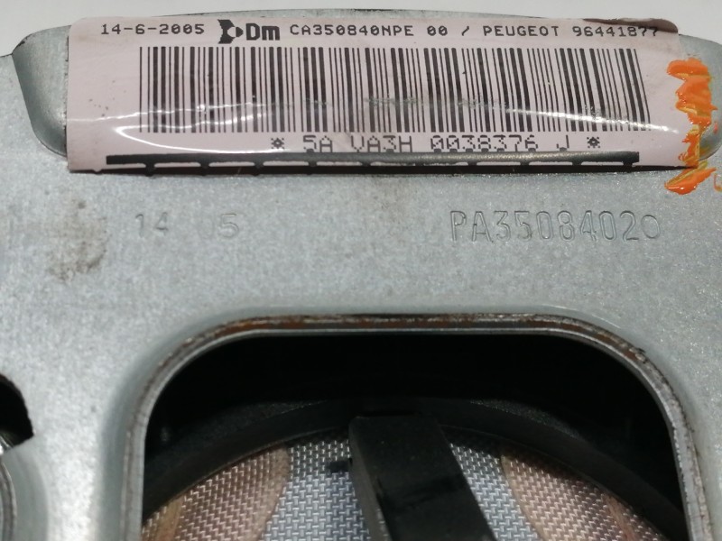 Recambio de airbag delantero izquierdo para peugeot 1007 dolce referencia OEM IAM 96441877  