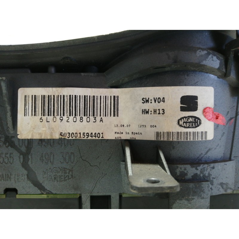 Recambio de cuadro instrumentos para seat ibiza (6l1) cool referencia OEM IAM 6L0920803A 503001594401 555001490400 555001490300