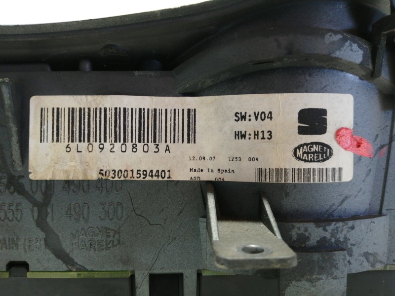 Recambio de cuadro instrumentos para seat ibiza (6l1) cool referencia OEM IAM 6L0920803A 503001594401 555001490400 555001490300