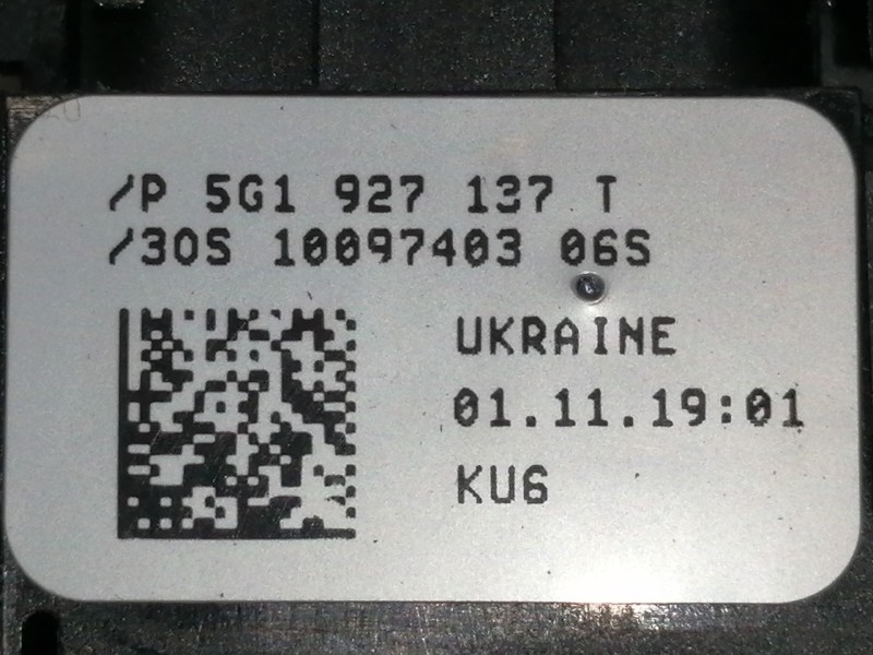 Recambio de interruptor para volkswagen golf vii lim. (bq1) advance referencia OEM IAM 5G1927137T 1009740306S 