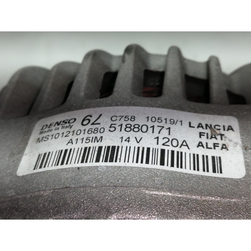 Recambio de alternador para fiat 500 cabrio (150) lounge referencia OEM IAM 51880171 MS1012101680 