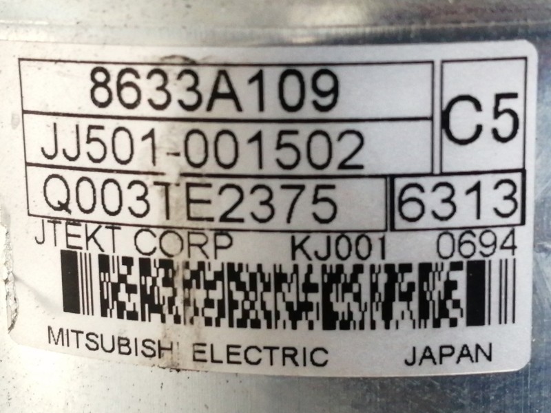 Recambio de columna direccion para mitsubishi asx (ga0w) motion 2wd referencia OEM IAM 4405A234 8633A109 JJ501001502