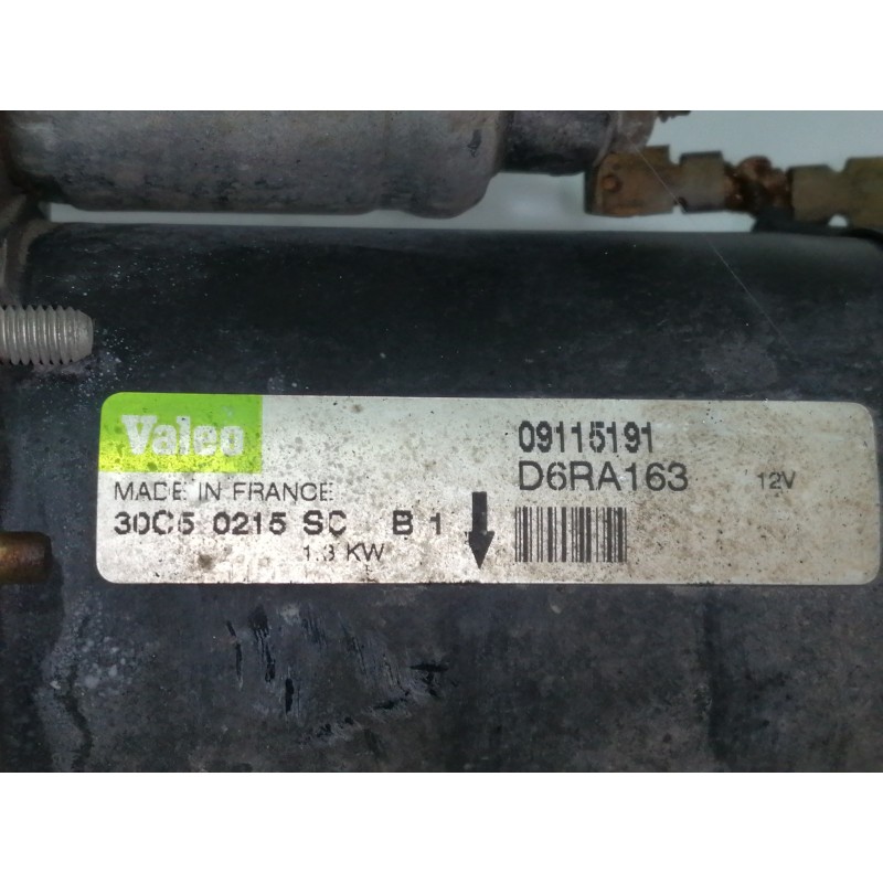 Recambio de motor arranque para opel meriva cosmo referencia OEM IAM 09115191  