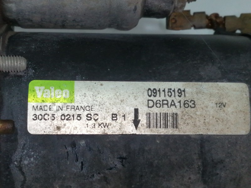 Recambio de motor arranque para opel meriva cosmo referencia OEM IAM 09115191  