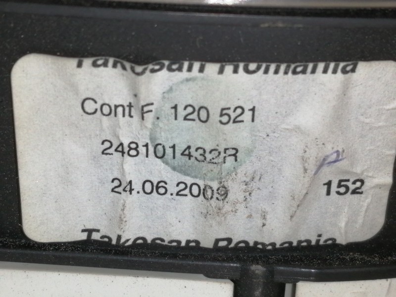 Recambio de cuadro instrumentos para dacia sandero ambiance referencia OEM IAM P248101432R 1835629 / TE00349291 248101432R / 120