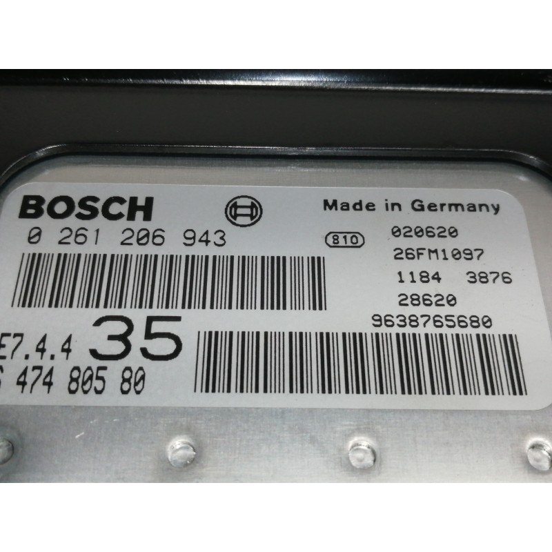 Recambio de centralita motor uce para peugeot 307 (s1) xs referencia OEM IAM 9647480580 0261206943 9644692380