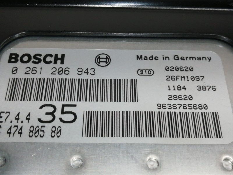 Recambio de centralita motor uce para peugeot 307 (s1) xs referencia OEM IAM 9647480580 0261206943 9644692380