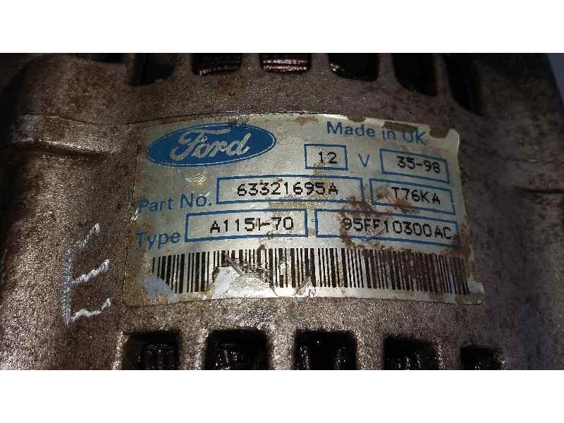 Recambio de alternador para ford escort berl./turnier 1.8 turbodiesel cat referencia OEM IAM 95FF10300AC  