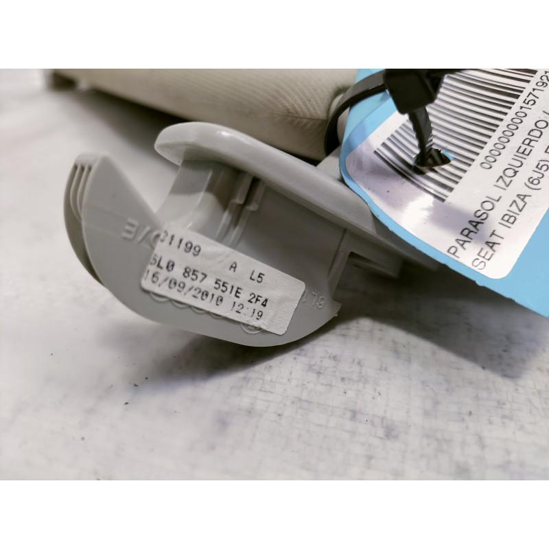 Recambio de parasol izquierdo para seat ibiza (6j5) emoción referencia OEM IAM 6L0857551E 31199 