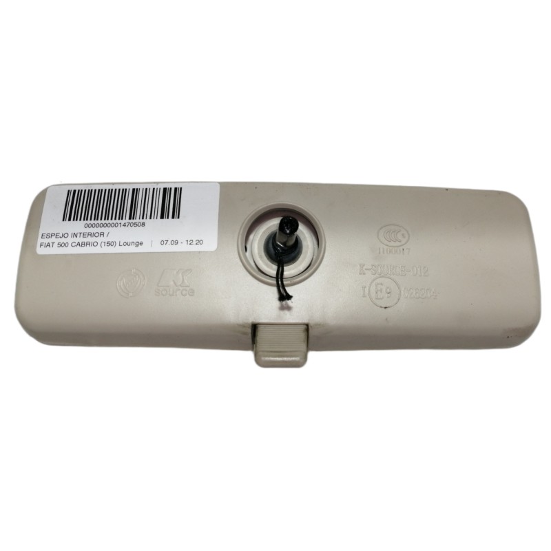 Recambio de espejo interior para fiat 500 cabrio (150) lounge referencia OEM IAM 026204  