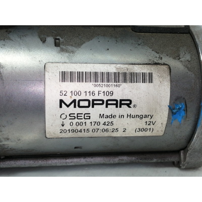 Recambio de motor arranque para fiat 500 cabrio (150) lounge referencia OEM IAM 52100116F109 0001170425 
